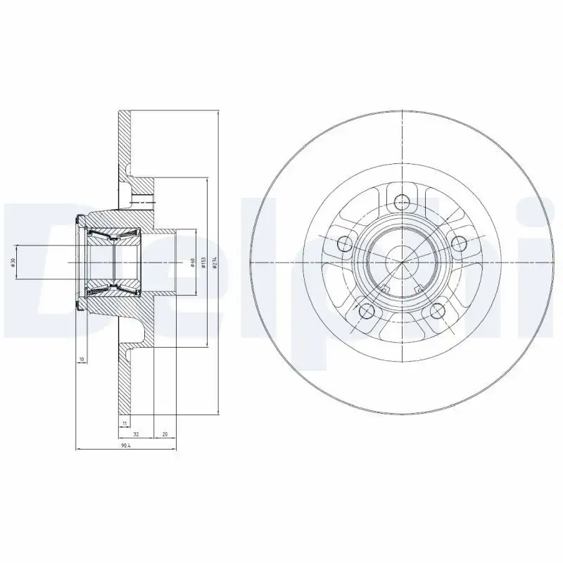 DELPHI BG9113RSC Arka Fren Diski