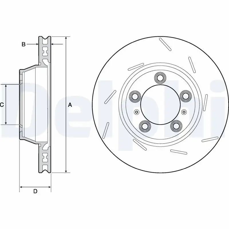 DELPHI BG9165C Arka Fren Diski (Sağ) 97035240400