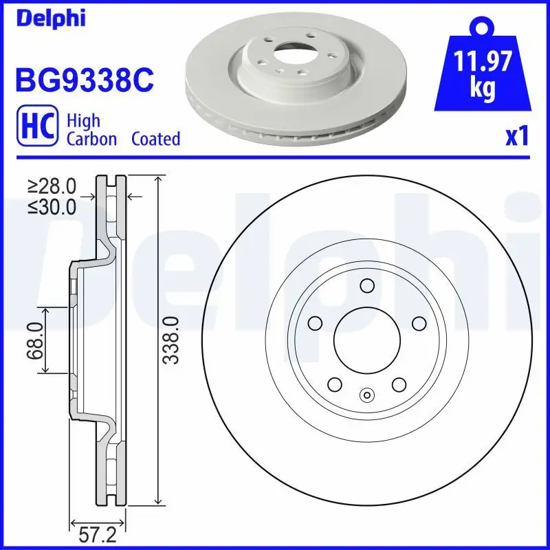 DELPHI BG9338C Ön Fren Diski