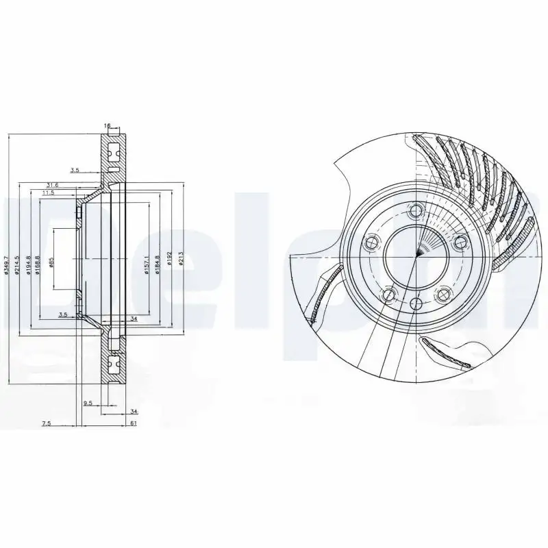 DELPHI BG9774 Ön Fren Diski (Sol)