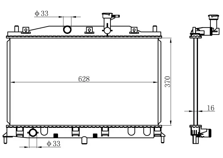 ORIS BHY036016 Radyatör 253101E100
