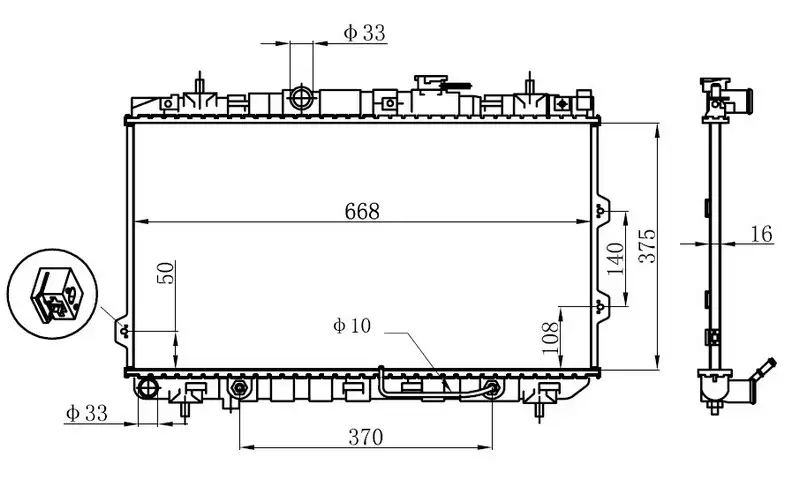 ORIS BKI053016 Radyatör 253102F010