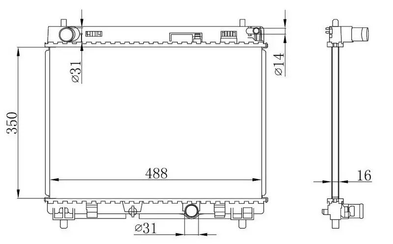 ORIS BTO526016 Radyatör 164000N050