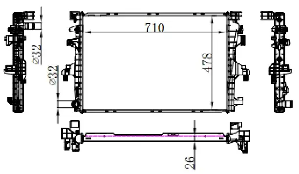 ORIS BVW037026 Radyatör 7E0121253A