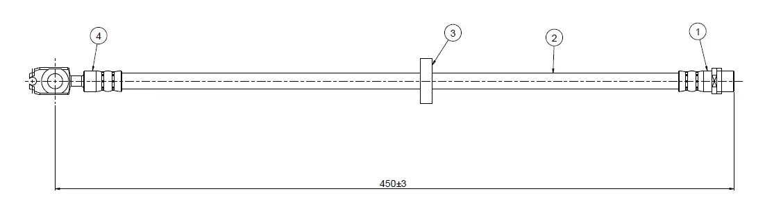 CAVO C800543B Ön Fren Hortumu 1J0611701A