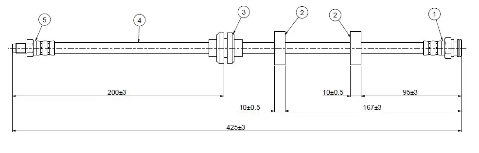CAVO C800556A Ön Fren Hortumu 46474539