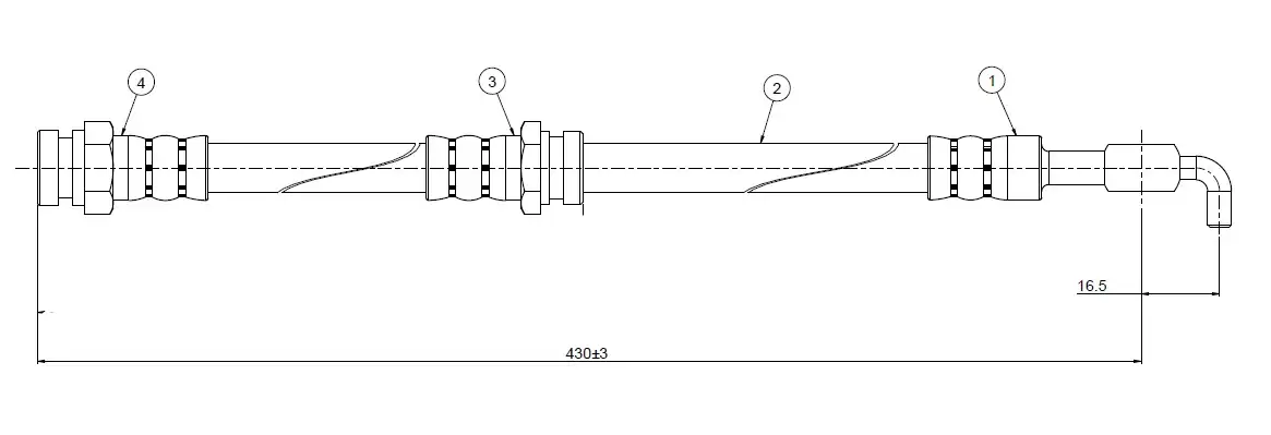 CAVO C900121A Ön Fren Hortumu B45543980