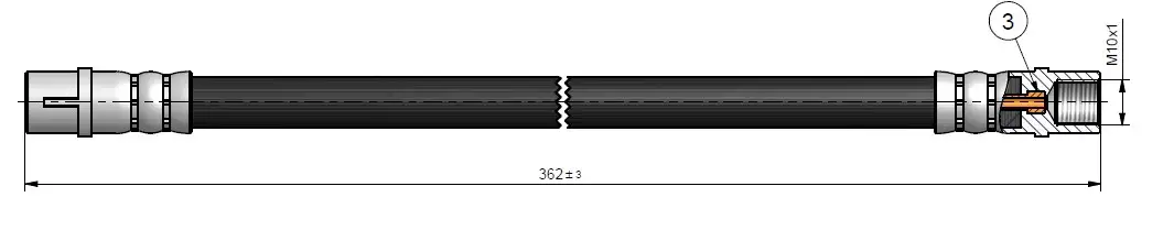 CAVO C900674A Arka Fren Hortumu 1684280235