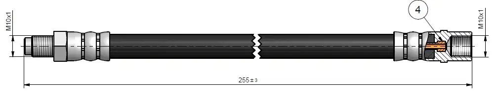 CAVO C900676A Arka Fren Hortumu A1684280635