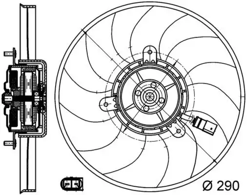 MAHLE CFF171000S Fan Motoru 3C0959455G
