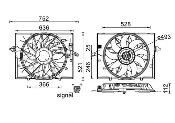 MAHLE CFF336000S Fan Motoru 17427543282