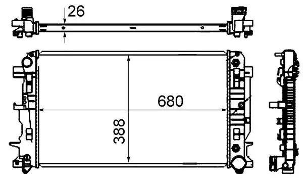 MAHLE CR62000S Radyatör A9065001402