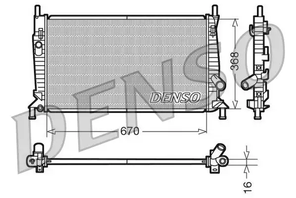 DENSO DRM10075 Radyatör