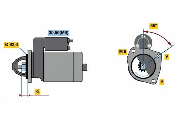 BOSCH F000AL0327 Marş Motoru