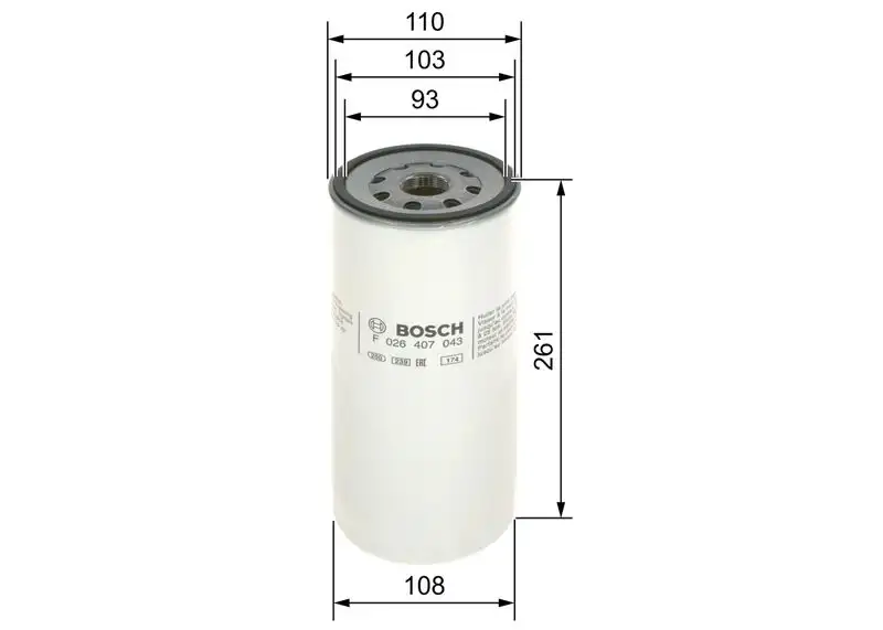 BOSCH F026407043 Yağ Filtresi