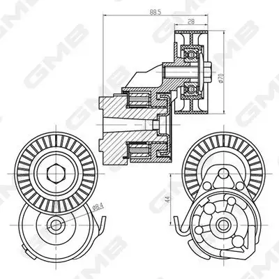 GMB GAT22450 Kayış Gergi Kütüğü 504000410