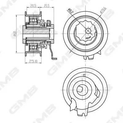 GMB GTB0710 Triger Gergi Rulmanı