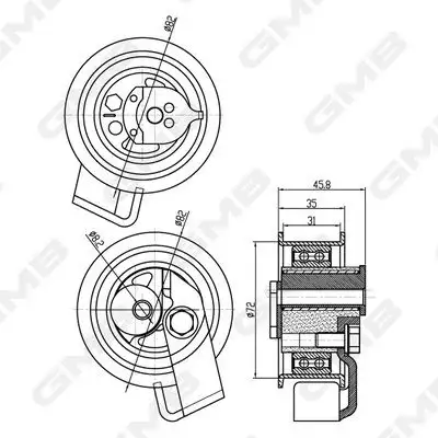GMB GTC1780 Triger Gergi Rulmanı