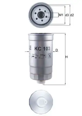 MAHLE KC103 Yakıt Filtresi