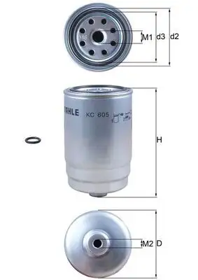 MAHLE KC605D Yakıt Filtresi 319701K800