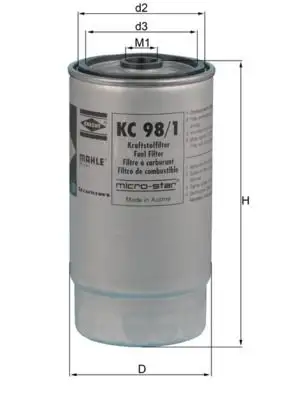 MAHLE KC98/1 Yakıt Filtresi 13327786647
