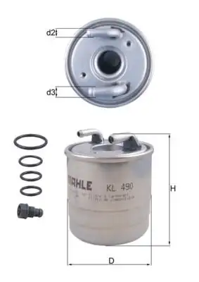 MAHLE KL490D Yakıt Filtresi
