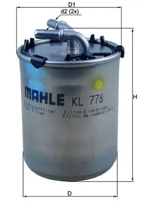 MAHLE KL778 Yakıt Filtresi 6R0127400C