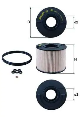 MAHLE KX192D Yakıt Filtresi