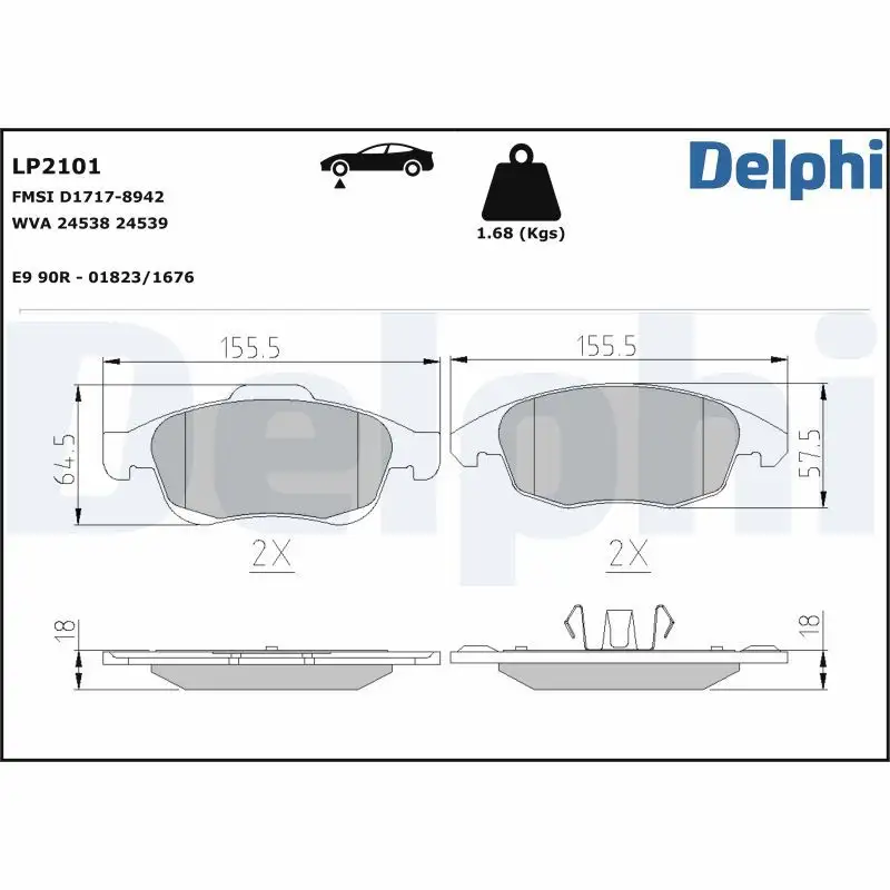 DELPHI LP2101 Ön Fren Balatası
