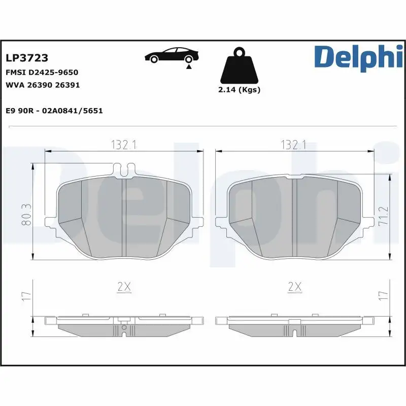 DELPHI LP3723 Arka Fren Balatası