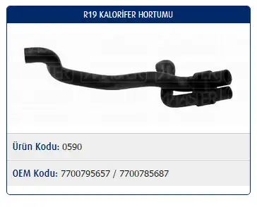 MASTER M0590 Kalorifer Hortumu 7700795657