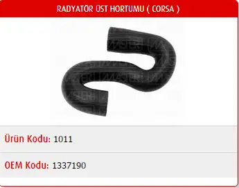 MASTER M1011 Radyatör Üst Hortumu 4399777