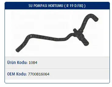 MASTER M1084 Devirdaim Hortumu 7700816064