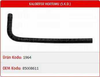 MASTER M1964 Kalorifer Hortumu 85008611