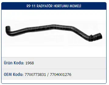 MASTER M1968 Radyatör Üst Hortumu 7700773831