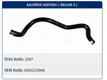 MASTER M2097 Kalorifer Hortumu 8200233968