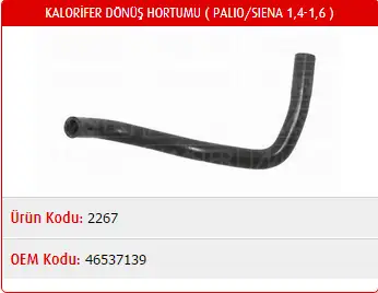 MASTER M2267 Kalorifer Hortumu 46537139