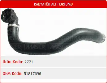 MASTER M2771 Radyatör Alt Hortumu 51817696