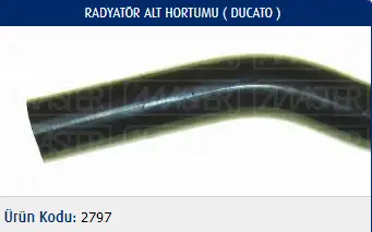 MASTER M2797 Radyatör Alt Hortumu 1341639080