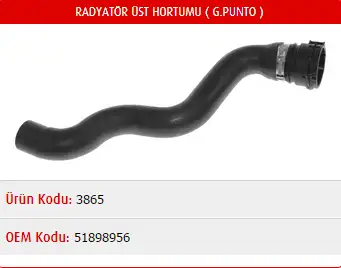MASTER M3865 Radyatör Üst Hortumu 51898956
