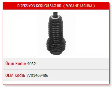 MASTER M4032 Rot Körüğü (Sağ) 7701469486