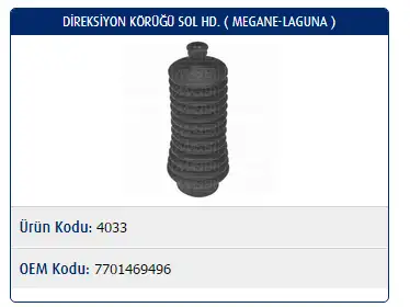 MASTER M4033 Rot Körüğü (Sol)