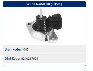 MASTER M4045 Motor Takozu 8200267625