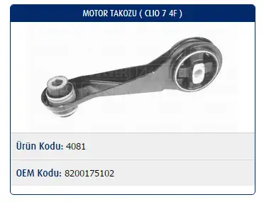 MASTER M4081 Motor Takozu 8200175102