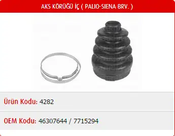 MASTER M4282 İç Aks Körüğü 7715294