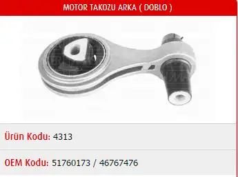 MASTER M4313 Motor Takozu (Arka) 51760173