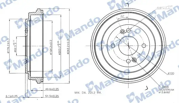 MANDO MBD050026 Fren Kampanası 584111G000