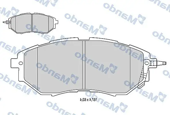 MANDO MBF015824 Ön Fren Balatası
