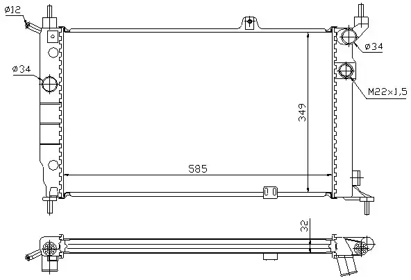 ORIS MOP019034 Radyatör 1300116