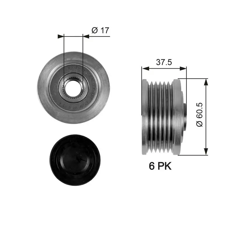 GATES OAP7048 Alternatör Kasnağı 9951162